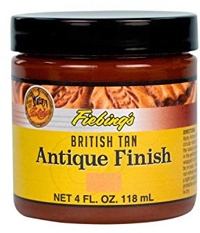 Fiebing's Antikes Finish - Lederkleber, Paste, Mittelbraun, Wasserfest, Zweifarbige Patina