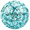 Modern Nature Piercing-Schmuck 1 X Epoxy Piercingschmuck Multi Strass Kugel 1,2 x 4 mm + Überzug in hellblau-türkis