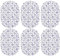 RICOLOR 15076 Frühstücksbrettchen oval 'Indisch Blau', HPL, 24x17cm, blau/weiß (6er Pack)
