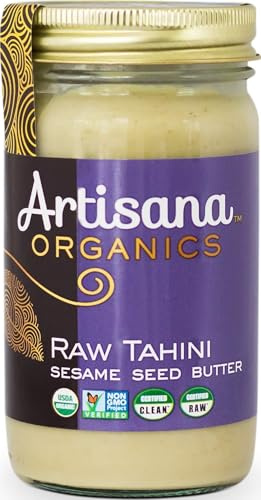 Artisana Organics - Tahini Sesame Seed Butter, USDA Organic Certified and Non-GMO Handmade Rich and Thick Spread (14 oz)