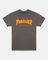 THRASHER Flame T-Shirt für Herren M Kohlegrau