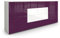 Vladon Sideboard Rova, Made in Germany, Kommode mit 4 Türen und 4 Schubladen, Weiß matt/Brombeer Hochglanz/Weiß Hochglanz (166 x 72 x 35 cm)