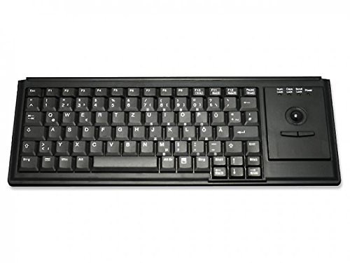 ACTIVE KEY AK-4400-TU USB (DE) TKL-083-TB14-KGEH-BLACK-USB-DE Notebook Layout Fuer Industrie mit 14mm Trackball schwarz 83 Tasten