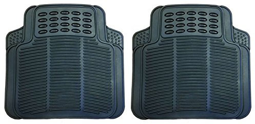 XtremeAuto® Heavy Duty Rear Rubber Non Slip Car Mats Includes XtremeAuto Sticker