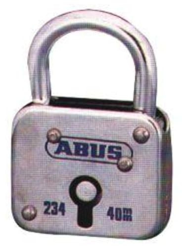ABUS Vorhangschloss 234/40 - Zuhaltungsschloss aus Stahl, 40mm | Stabiles Stahlschloss mit Schließzwang und Schwenkbügel, inklusive gebohrtem Schlüssel für maximale Sicherheit