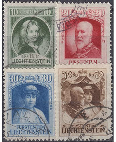 Goldhahn Liechtenstein Nr. 90-93 gestempelt Fürst Franz I. 1929 Briefmarken für Sammler