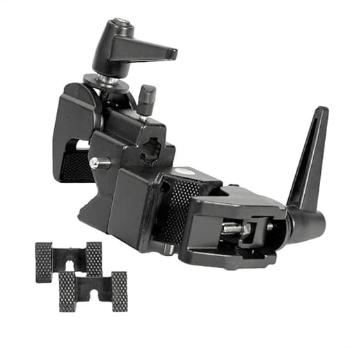 Pixapro 20x14.2x13.4cm Double Super Convi Clamp for Photography Lighting Video Studio LED Lights Cameras for Photography Lighting Kit Small C Clamp Photography Clamps (Twin Head)