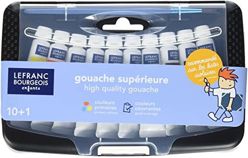 Lefranc Bourgeois Gouache Boite Collège 10X10Ml + Pinceau