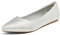 DREAM PAIRS Women's Casual Pointed Toe Ballet Pumps Slip On Ballerina Flats Shoes,Size 7,Silver/Glitter,Sole-Classic