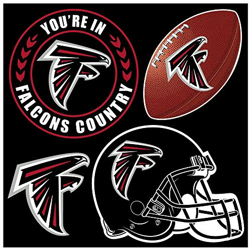 NFL Atlanta Falcons Magnet Set, 4-teilig, Schwarz