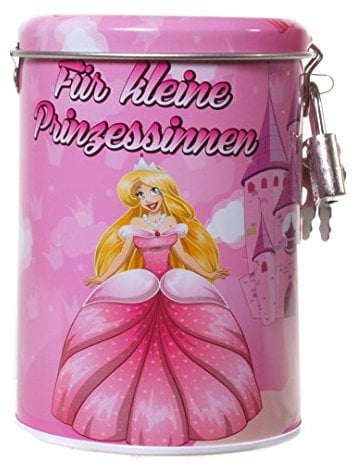 Spardose Prinzessin Metall Sparbüchse Geschenk Mädchen