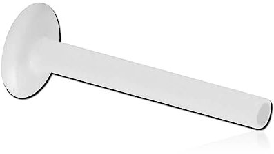 Inoki - Micro labret Bioflex 1.2mm pour éléments à clipser - Jonc/Tige 1.2 mm, Long. int. 7 mm, Plateau 3 mm