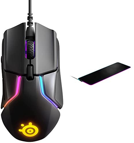 SteelSeries Rival 600 (Gaming Maus) + SteelSeries QcK Prism Cloth XL (Gaming Mauspad)