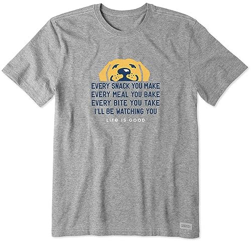 Life Is Good Herren T-Shirt Crusher Graphic, Herren, Hemd, Mens Crusher Graphic T-Shirt, Grau meliert, 3X-Large
