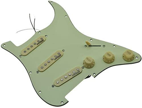 Dopro Loaded Guitar Pickguard with Wilkinson Pickups Prewired ST Pickguard for USA/Mexico FD Strat Stratocaster Mint Green