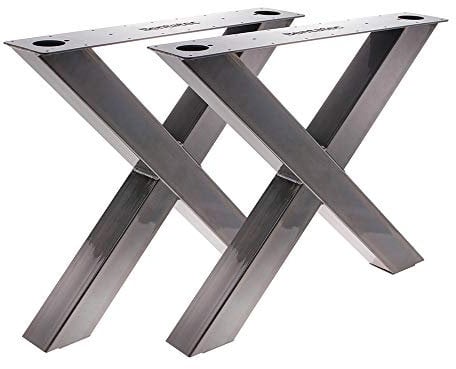 Bentatec 2 Stück Tischgestell X100/100 Steel Optik