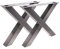 Bentatec 2 Stück Tischgestell X100/100 Steel Optik