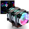 DS 90MM CPU Cooler, Fiexd RGB Air Cooler Case Fan Radiator for Intel and AMD (PWM Fans, 6 Heatpipes,C Series)