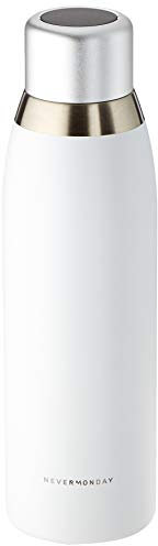 Nevermonday NMB-10338 Botella inteligente, 500 ml, Blanco Acero inoxidable