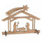 Logbuch-Verlag 9 Krippen Miniaturen Holz Tischkrippe kleine Krippenfiguren zum Verschenken Holzkrippe Geschenk Weihnachten