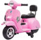 Moto Elettrica per Bambini Piaggio Mini Vespa Small PX 6V - Mp3 - USB - Suoni - Luci Led (Rosa)