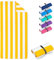 Fit-Flip Toalla de Playa Microfibra Grande - Ligera, Fina y de Secado rápido – Toallas para Viajes, Natación y Piscina - 100% reciclada – a Rayas Amarillo limón - Blanco – 160 cm x 90 cm