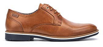 Pikolinos Zapatos Cordones en Cuero Leon para Caballero Color Brandy