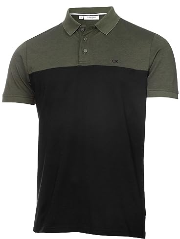 Calvin Klein Mens Colour Block Lightweight Breathable Golf Polo Shirt