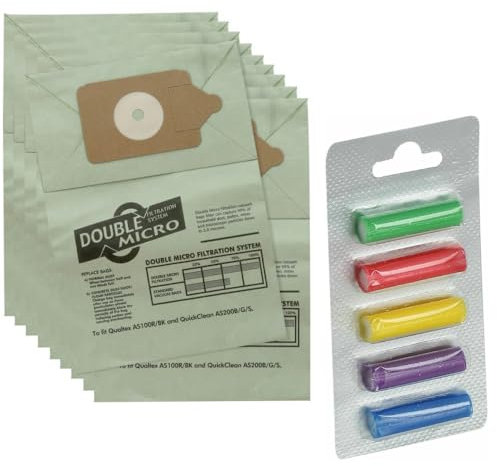 MarysDe@lz 40 bolsas Henry Hoover compatibles con Numatic Henry, James, Hetty, Basil, Commercial, bolsas de polvo de papel de doble filtro, 5 ambientadores arcoíris, morado