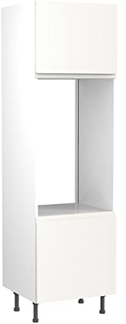 Kitchen Kit Flatpack Bridging Wall Cabinet - Screwless Quick Build Kitchen Unit - J-Pull Door - Oven (Double) Housing Unit - 600x2120mm - White Gloss