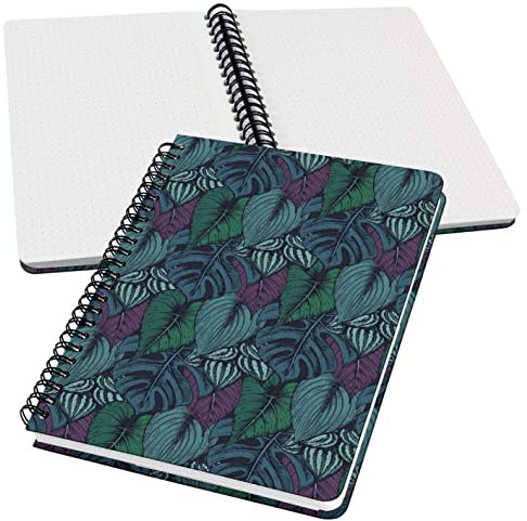 SIGEL JN612 Spiralblock A5 dotted, Notizblock Bullet Journal Jolie, 120 Seiten, lila/türkis, vegan, aus nachhaltigem Papier hergestellt