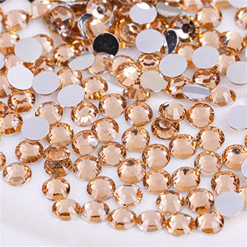 SS20 1000pcs Clear Round Flat Back Rhinestones for Nail Art Crafts Clothes Shoes Bags