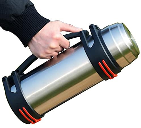 Sandtec Vacuum Travel Insulated Bottle Giant Flask 2L for Hot and Cold Drinks Stainless Steel Oversized Capacity Vacuum Insulated Thermal Reusable Water Bottle Tank for Home Outdoor (Silver, 2L)