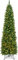 VeryMerry 5FT Pre Lit Christmas Tree Aspen Slim Pencil Tree with 200 Built-In Warm White LED Lights with Auto-Off Timer, 8 Lighting Modes and Foldable Metal Stand