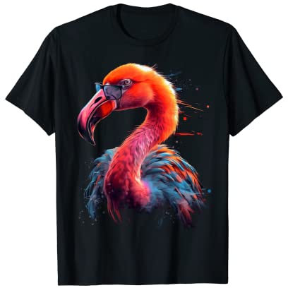 Flamingo Art Lunettes de soleil oiseau animal flamant rose T-Shirt