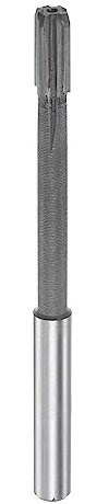 sourcing map Spannen Reibahle 7.6mm H7 Hartmetall Spitze Gerade Flöten Rund Schaft Drehmaschine Fräser
