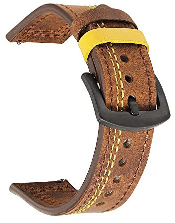 IOTUP 20 22mm Cinturino In Pelle Smart Watch Per Garmin Venu 2 Plus 2Plus Vivoactive 3 4 Braccialetto Accessorio Move Sport/Style/Luxe, For Venu 2, agata