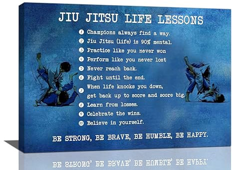 Jiu-Jitsu Wandkunst, Jujitsu, Lebensunterricht, Bilder, Wanddekoration, Judo-Bildungsleiter, Dekoration, positiv, inspirierend, Leinwanddrucke, Gemälde für Badezimmer, Küche, Schlafzimmer, Wohnzimmer,