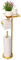 Toilet Paper Holder Stand, Freestanding Toilet Paper Stand with Tray for Small Items, Toilet Paper Holder with Shelf, Storage Space for 4 Extra Toilet Paper Rolls (Gold)