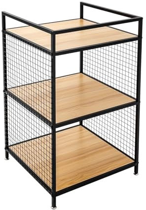 Drucker Stand mit Regalen Lagerung, Druckerständer 3 Ebenen Bodenstehender Druckertisch Multifunktionsdrucker Kleines Regal Stehend Copier Scanner Regal, für Bürogeräte Büro Hause, 54 * 54 * 88cm