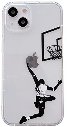 Keyihan Transparente Hülle für iPhone 15 6,1 Zoll, Slam Dunk Basketball Muster Case für Fans, Weich TPU Silikon HandyHülle, Dünn Slim Durchsichtig Klare Design Schutzhülle Stoßfest Anti-Kratz
