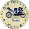 Print Equipment (18.61) Wanduhr Glasuhr - 29 cm - Motorrad Motorsport Motorcross Speedway Ninja - gern auch inkl. Name