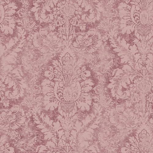 Galerie Abby Rose 4 Plum/Pink Valentine Damask Textured Wallpaper Roll