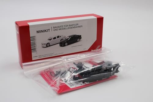Herpa Modellbausatz MiniKit BMW 3er E36 AC Schnitzer (2 Stück) Miniatur im Maßstab 1:87, Sammlerstück, Kit für Modellbau, Kunststoff, Schwarz