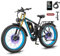 BYINGWD Electric Bike for Adults,Dual Motor Ebike, E-bike Electric Mountain Bike 23AH Removable Battery 26 Fat Tire Ebike 7-Speed Gears Hydraulic Disc Brake Full Suspension (Blue)