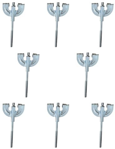 Baoblaze Ensemble de 8 Attaches de Grosse Caisse en Métal pour Batterie, Accessoires de Percussion, Crochets pour Fixation, M6