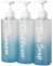 3 Pack Shower Gel Dispenser Shampoo and Conditioner Bottles with Pump, Bathroom Shower Soap dispenser set Refillable 500ml 17 fl.oz for Hotel Home Kitchen Travel Body Wash, Lotion, Frosted Blue