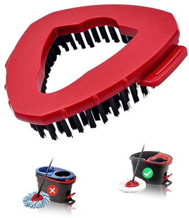 Spin Mop Head Replacement Base Scrub Brush Compatible with Vileda Turbo Mop System, Stiff Bristle Scrubbing Scrubber Head for Bathroom Kitchen Wall Deck, 1 Pack