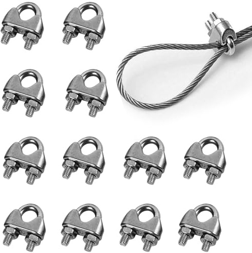 12pcs wire rope cable clip clamps m6,steel u bolt saddle fastener,wire rope grips,wire tensioner,cable clamp for wire rope,rigging fasteners,tension wire rope clamps,bolt cable clamp,wire tensioner