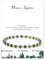Uwiyo Naturstein Armband für Damen, 4mm Perlenarmband Vergoldete Kugelarmband Edelstein Armband Perlen Armbänder für Fraun Mädchen für Geburtstag Muttertag Weihnachten (Elastisch-Moosachat)